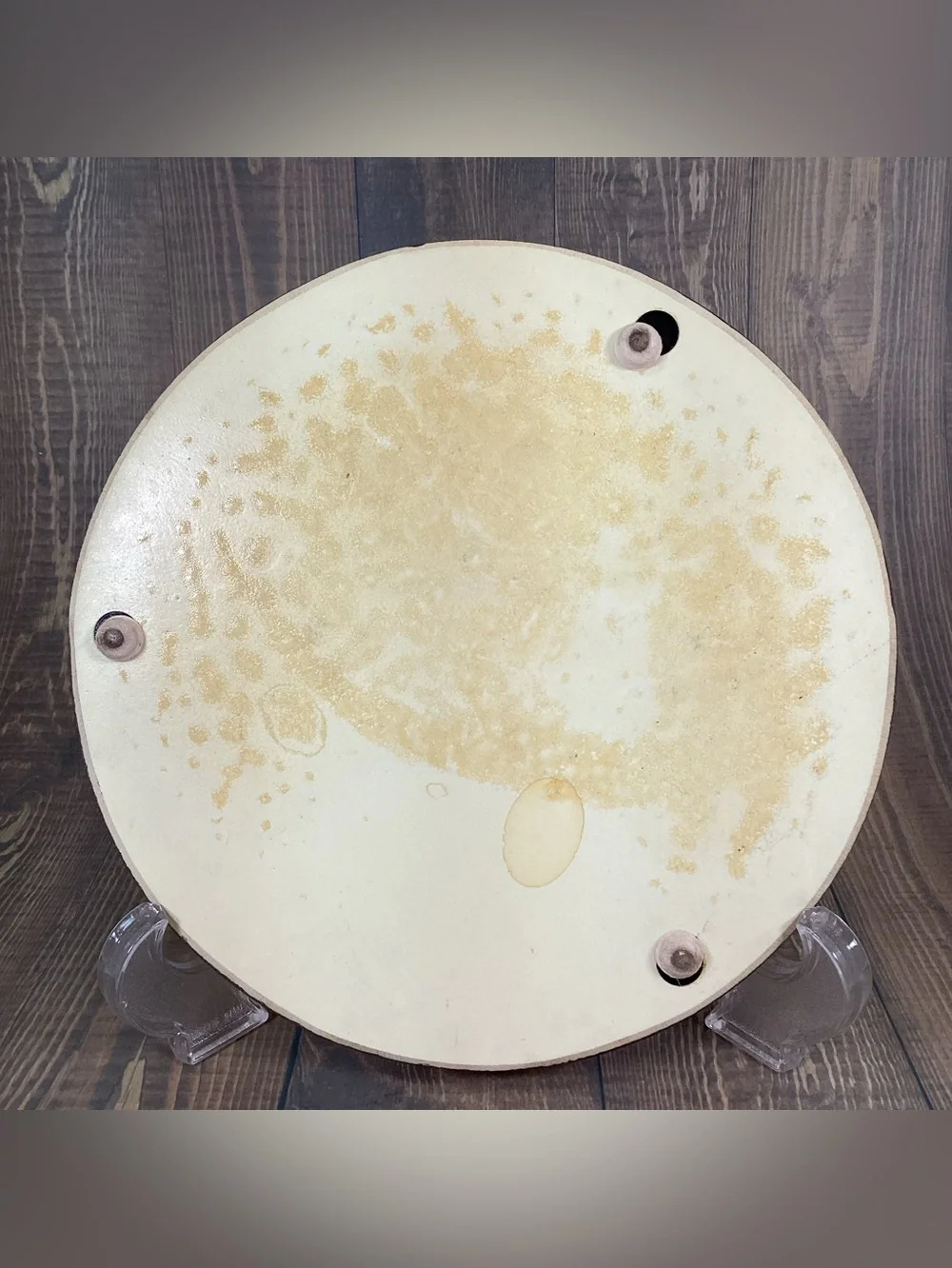 Vintage Lucite Acrylic Trivet 1970’s Dried Wheat 8” Round